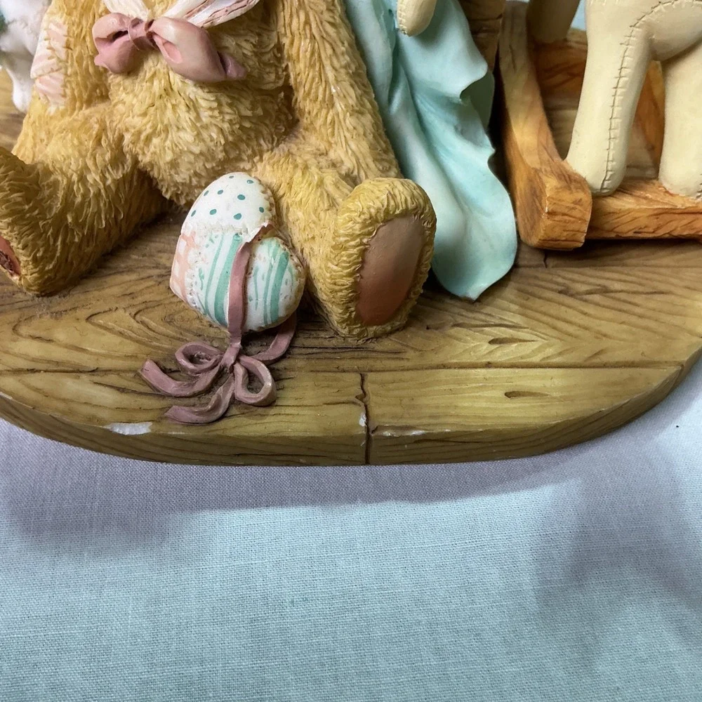 Cherished‎ Teddies Toy Chest Figurine Teddy Bear Bunny Horse Resin Decor